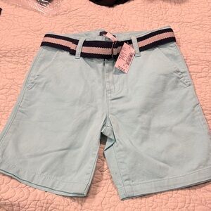 The Children's Place Light Blue Shorts with Striped Belt